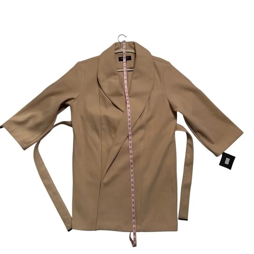 Marc New York Womens Palomino Cream Belted Shawl Collar Draped Coat NWT XL 16-18